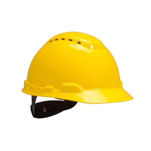 3M H702V หมวกนิรภัย แบบปรับหมุนมีรูระบายอากาศ สีเหลือง
